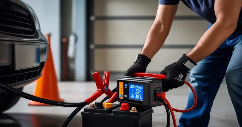 how to jump a car battery with a jump starter