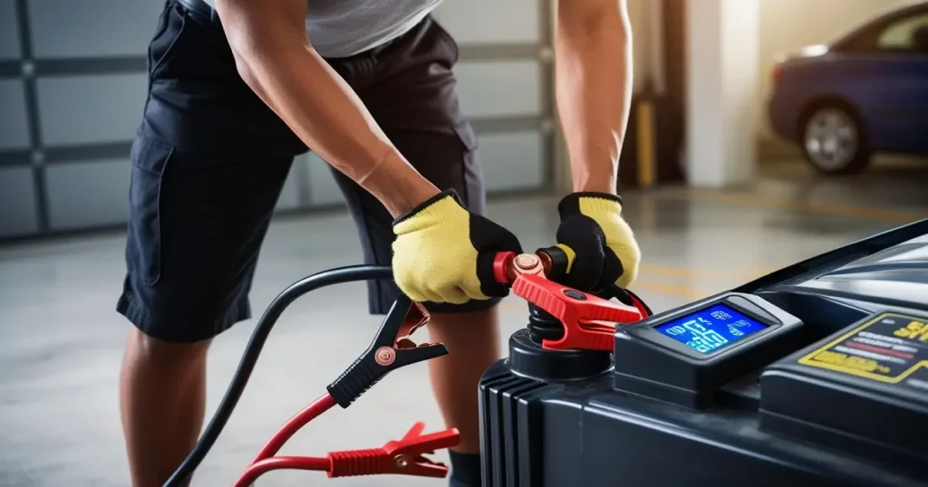 how to jump a car battery with a jump starter
