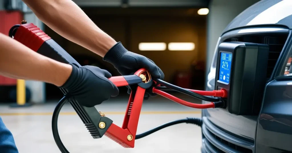 how to jump a car battery with a jump starter